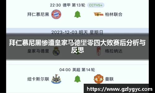 拜仁慕尼黑惨遭皇家马德里零四大败赛后分析与反思